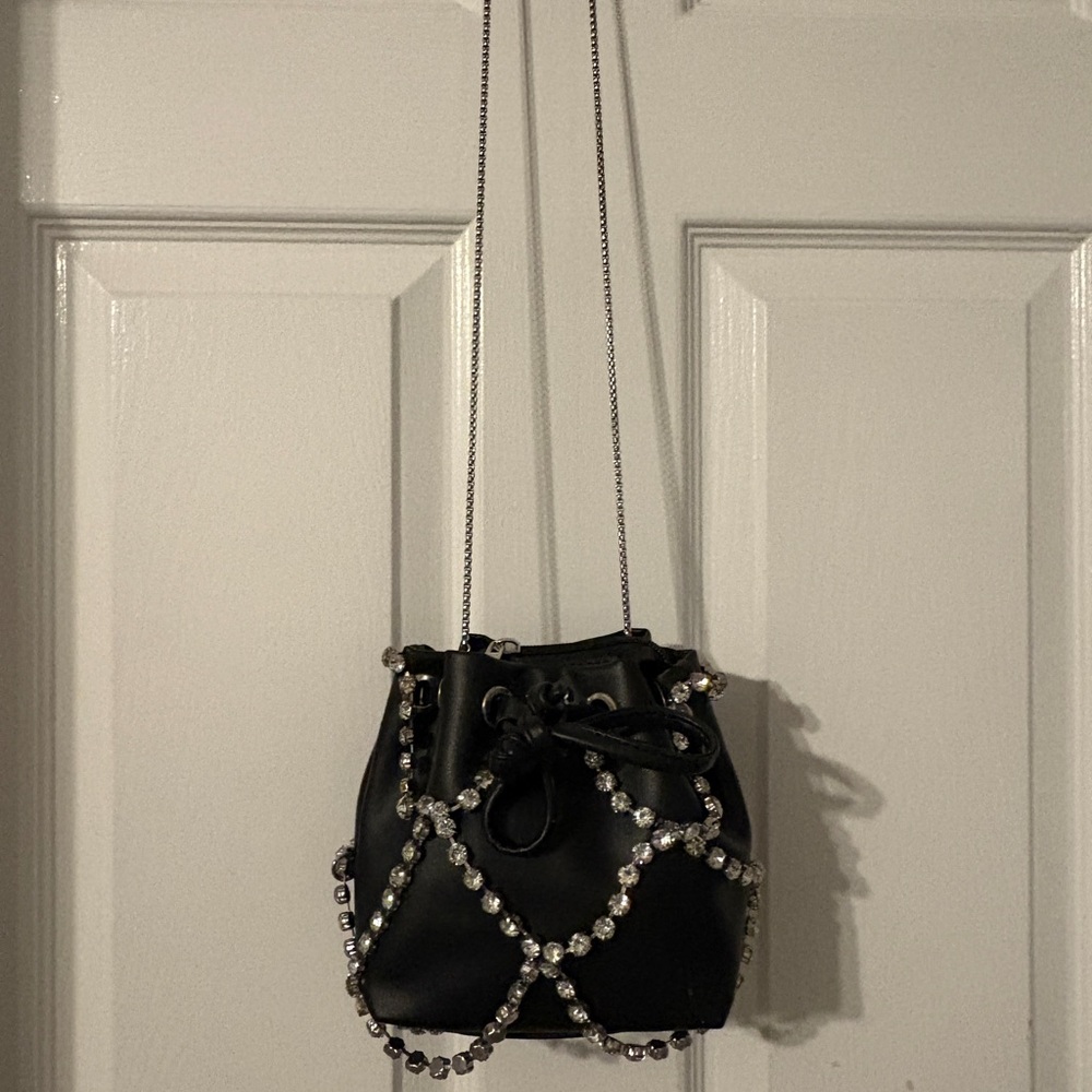 Black Rhinestone Women's Bag
